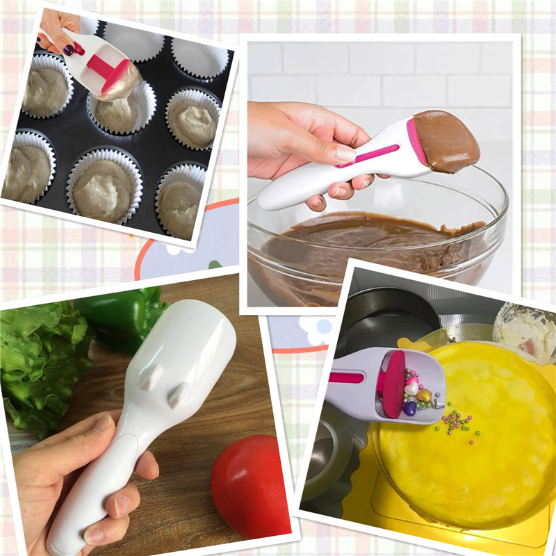 Cake Batter Scoop Can Push Labor-saving Cupcake Spoon