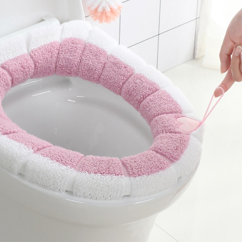 Thickened Toilet Cushion Winter Soft Washable Common Nordic