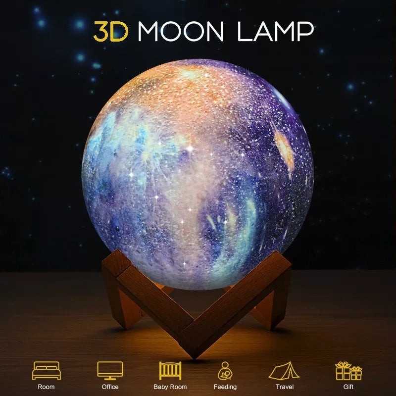 LED USB Star Galaxy Moon Lamp Stand Remote