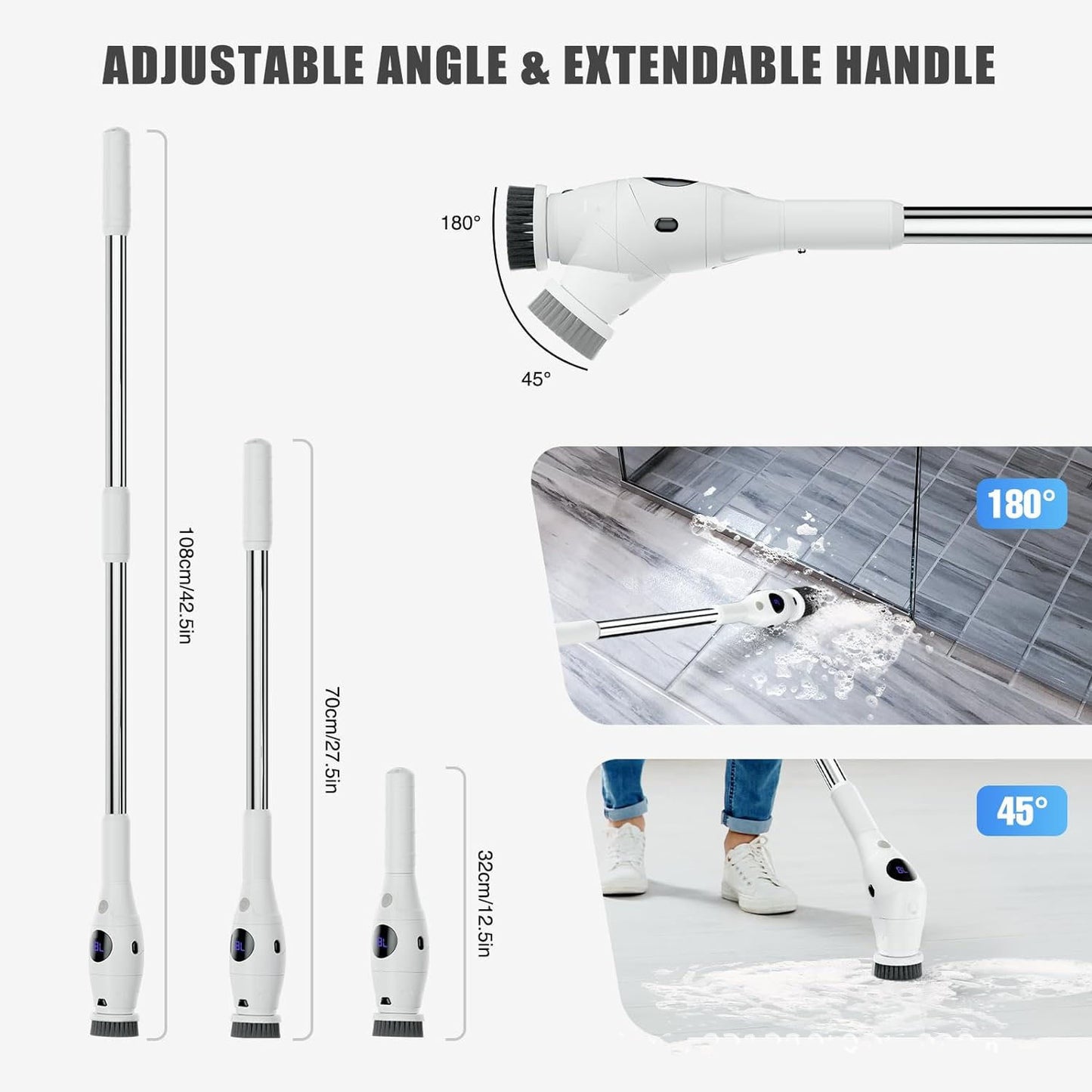 8-in-1 Electric Cleaning Brush Multi-functional Household Kitchen