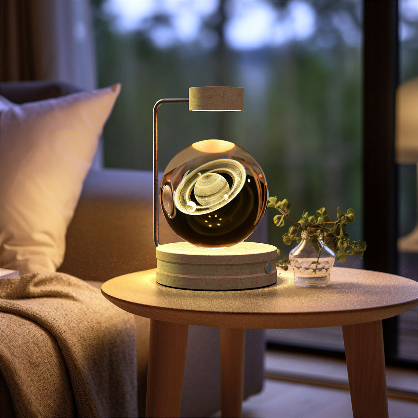 Crystal Ball Cosmic Dinosaur Indoor Night Light Lamp