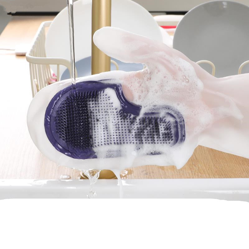 White Transparent Solid Color Tenacity Thin Magic Silicone Gloves