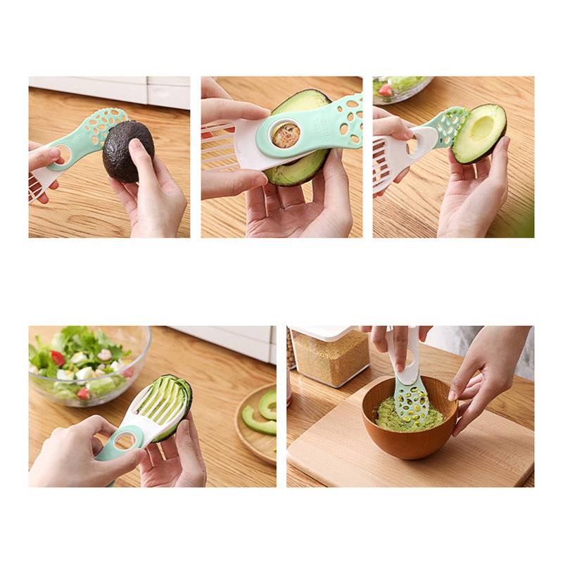 Avocado Corer Butter Fruit Peeler Cutter Pulp Separator Plastic Knife