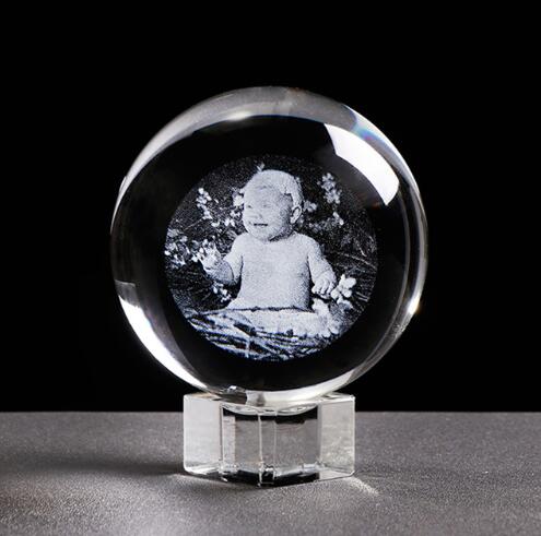 Glass Photo Ball Personalized Crystal Sphere Lase Engraving