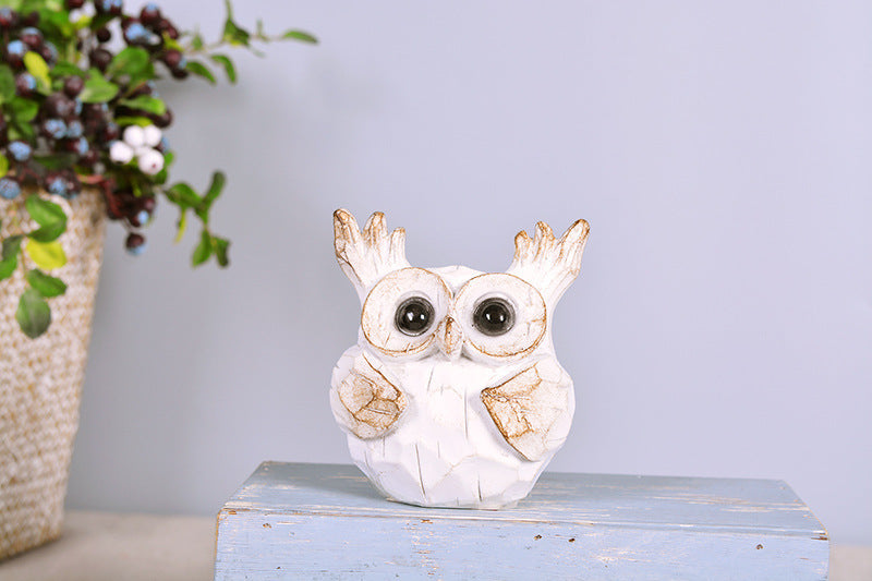 Owl Auspicious Animal Home Decoration Resin Crafts Home Decoration