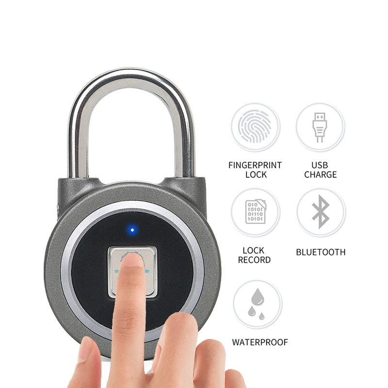 Smart lock fingerprint padlock mobile phone APP control Bluetooth