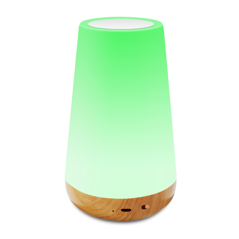 Creative wood grain charging night light