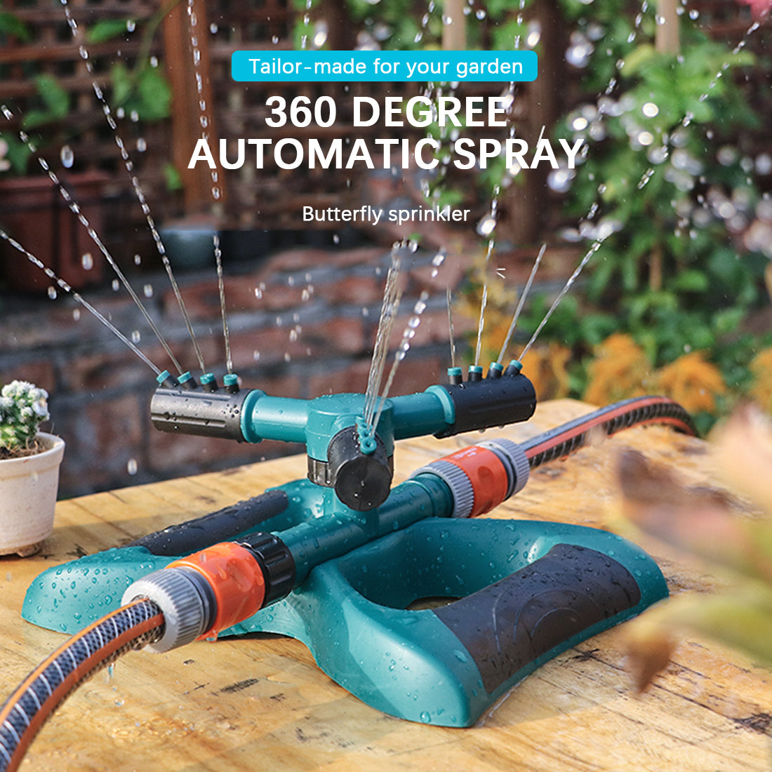 360 Degree Automatic Garden Sprinklers Watering Grass