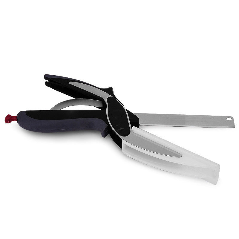 Kitchen Gadget Scissors 2-in-1 Functional Smart Chopping Knife