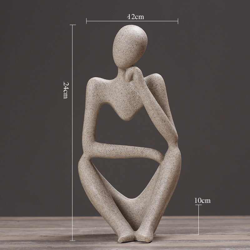 Creative Abstract Character Jane Ou Thinker Ornaments