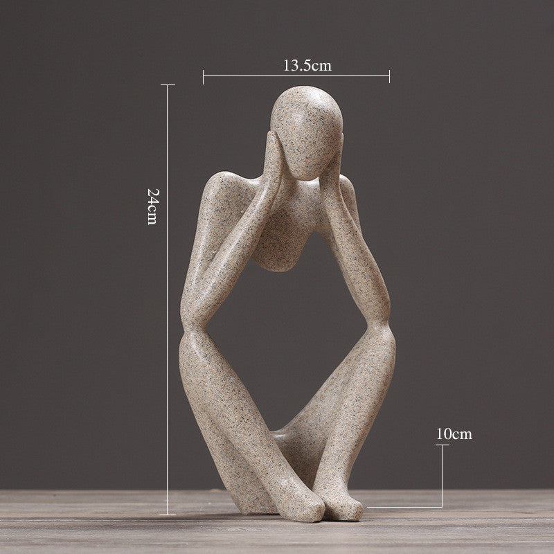 Creative Abstract Character Jane Ou Thinker Ornaments
