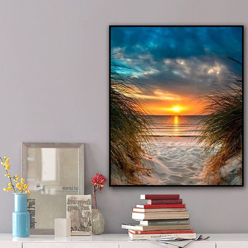 Sunset Seascape Living Room Decorative Painting Full Drill