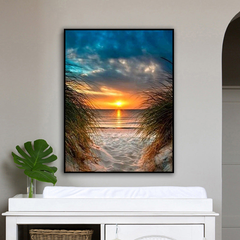 Sunset Seascape Living Room Decorative Painting Full Drill