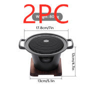 Mini BBQ Grill Alcohol Stove Home Smokeless Barbecue Grill