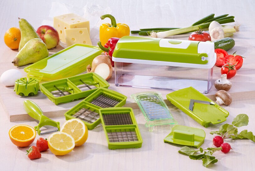 12pcs Multifunctional Vegetable Chopper Handle Food Grate