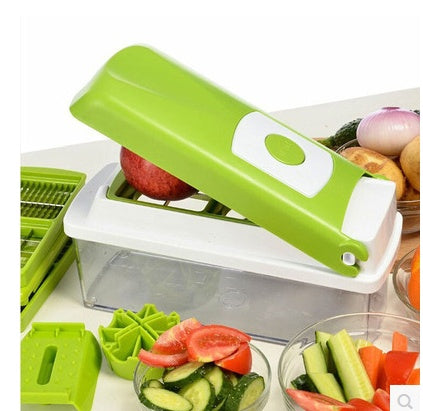 12pcs Multifunctional Vegetable Chopper Handle Food Grate