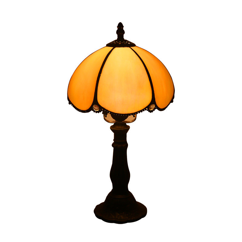 Lamp Bedroom Bedside Lamp Retro Bar Yellow Glass Lamp