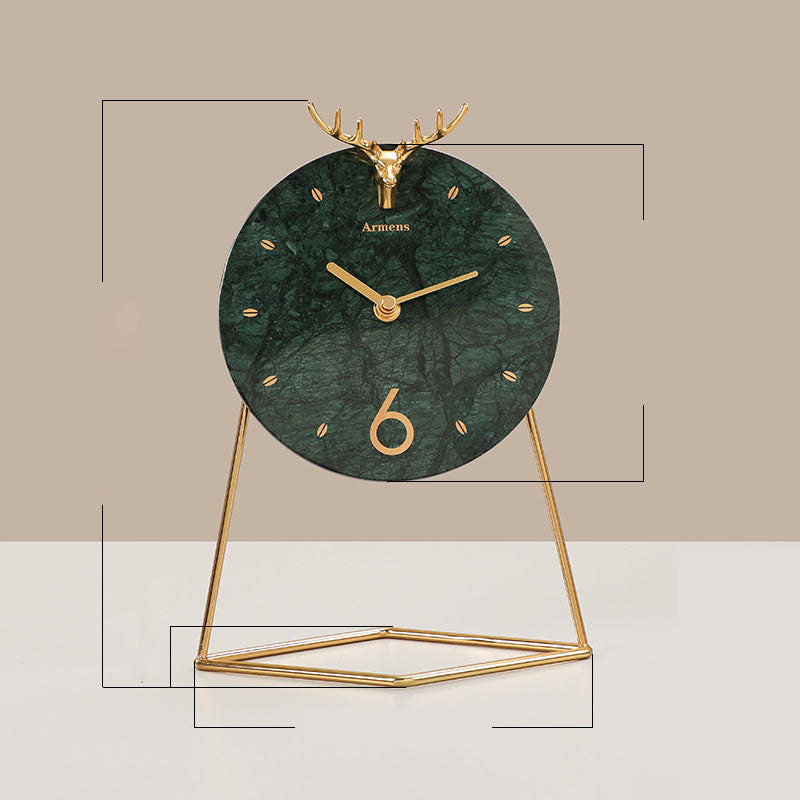 Light Luxury Marble Decoration Clock Home Desktop Clock Ornaments