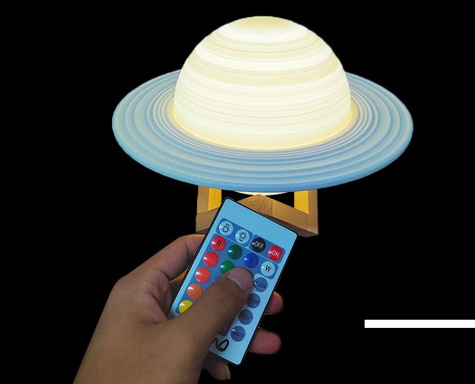 3D Printing Saturn Lamp Rechargeable USB Night Light Room Decoration