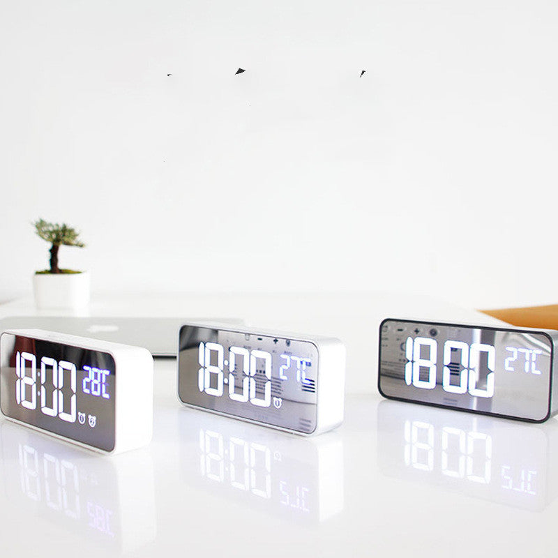 Music LED Digital Alarm Clock Temperature Date Display