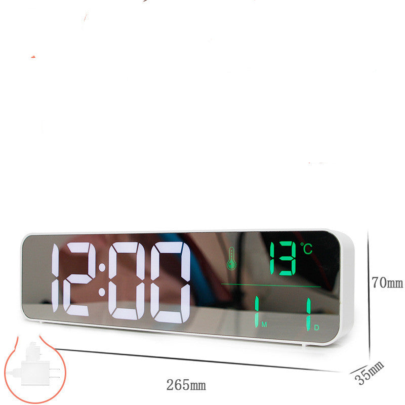 Music LED Digital Alarm Clock Temperature Date Display