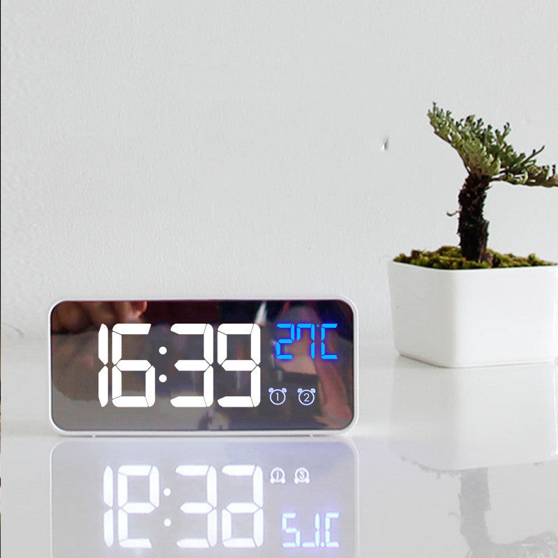 Music LED Digital Alarm Clock Temperature Date Display