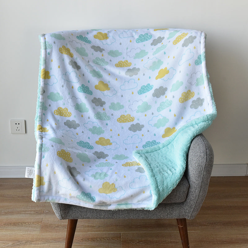 ﻿Baby Flannel Shawl Blanket