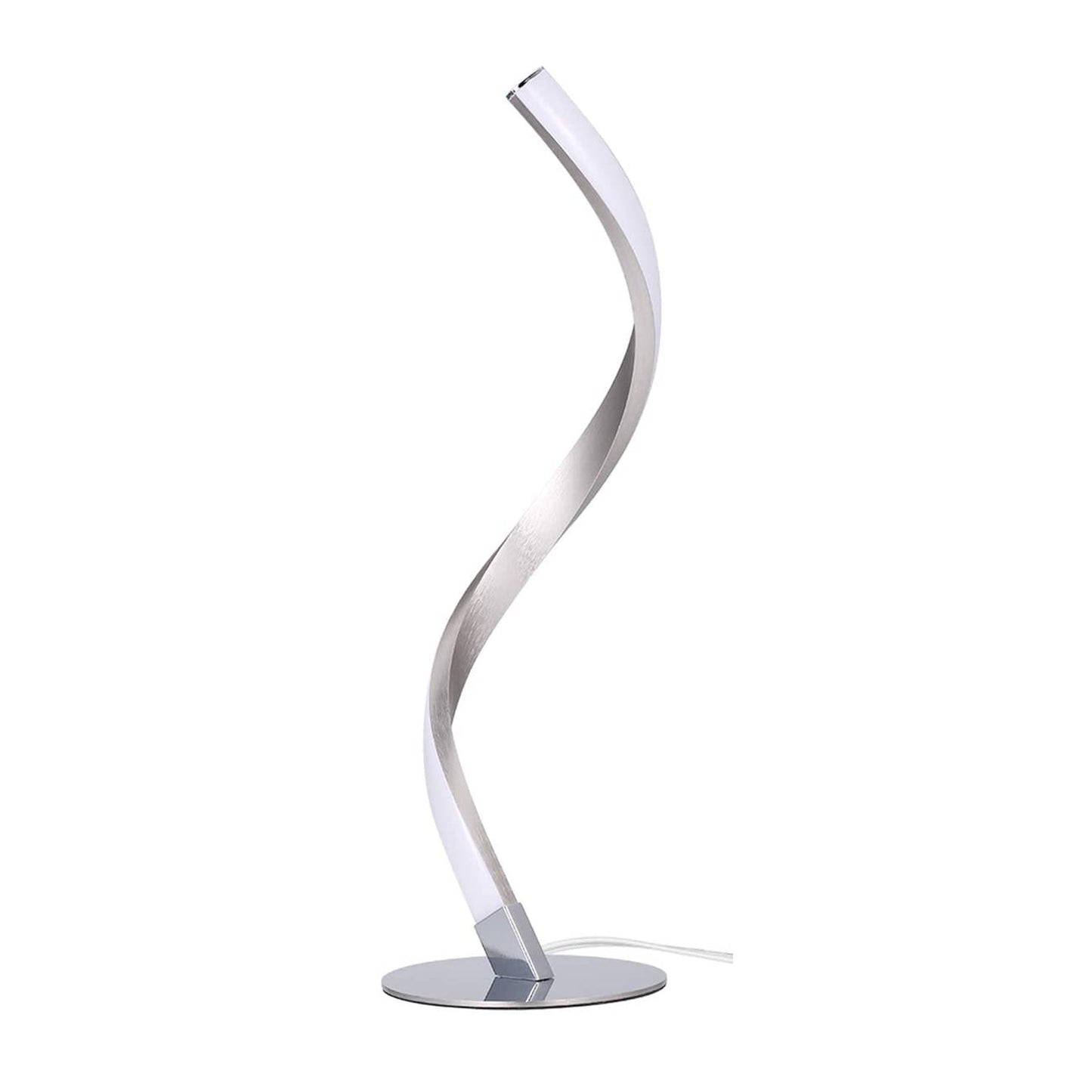 LED Spiral Table Lamp Curved Desk Bedside Lamp Cool Touch Dimming