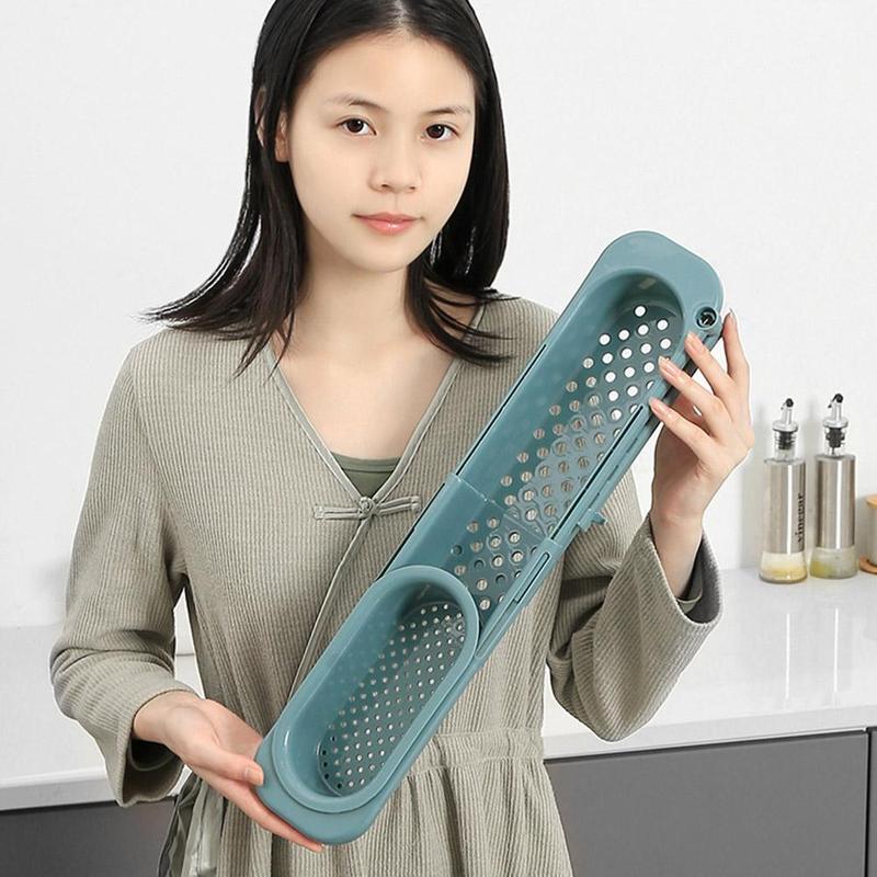 Telescopic Sink Rack Soap Sponge Holder Kitchen Sinks Organizer