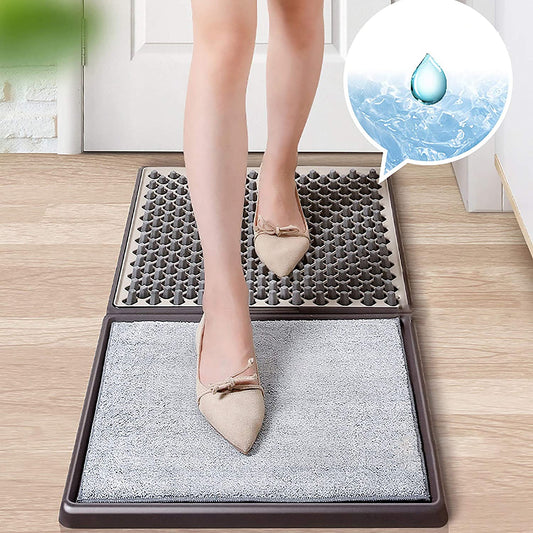 Clean The Floor Mats With Soles Of The Entrance Hall