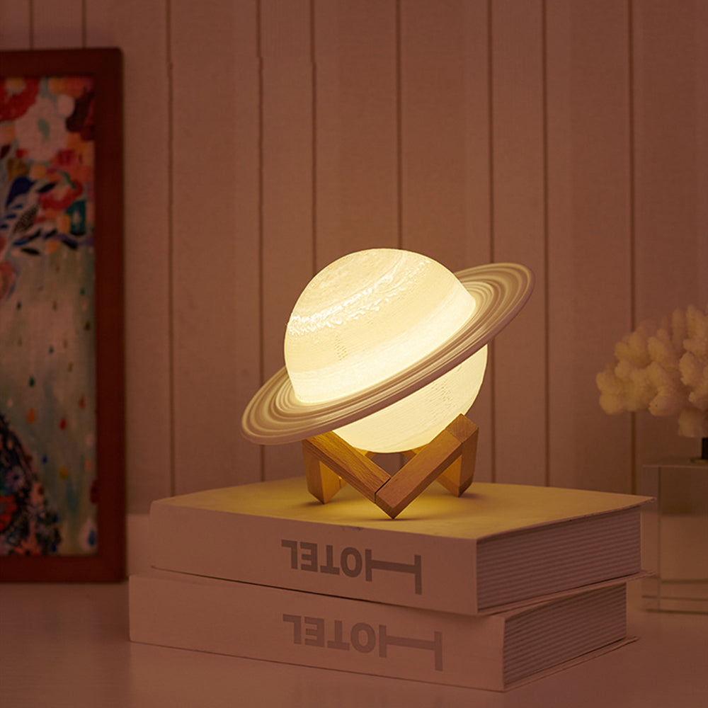 3D Printing Saturn Lamp Rechargeable USB Night Light Room Decoration