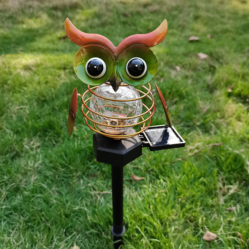 Solar Owl Lawn Lamp Outdoor Waterproof LED Garden Pathway Lighting