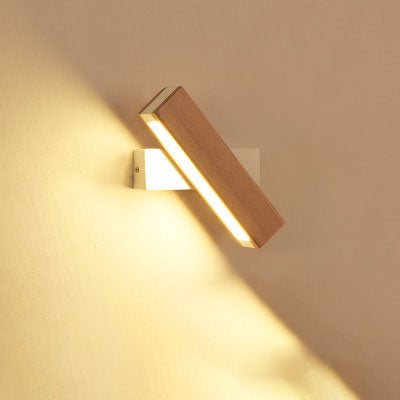 Wooden LED Wall Lamp Modern Adjustable Lighting Bar Home Decor