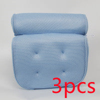 6 suction cups bath pillow 3D net bathtub pillow