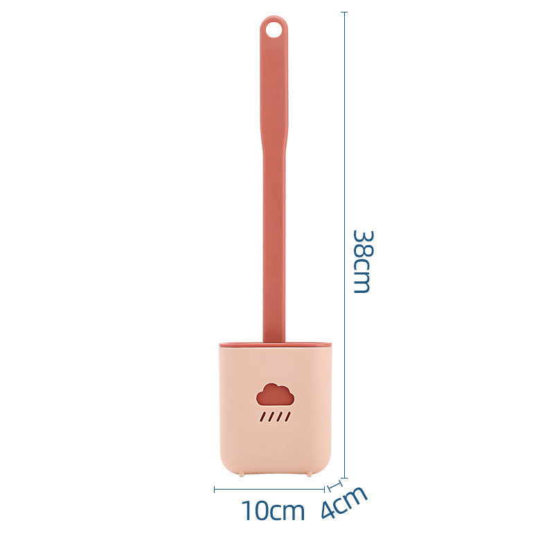 Wall-Mounted Silicone Toilet Brush Tool