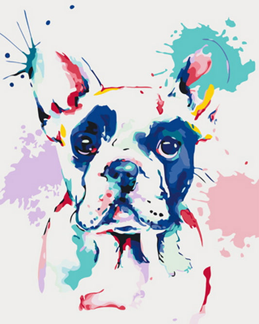 Home Decor Digital Oil Painting Painting Colorful Dog