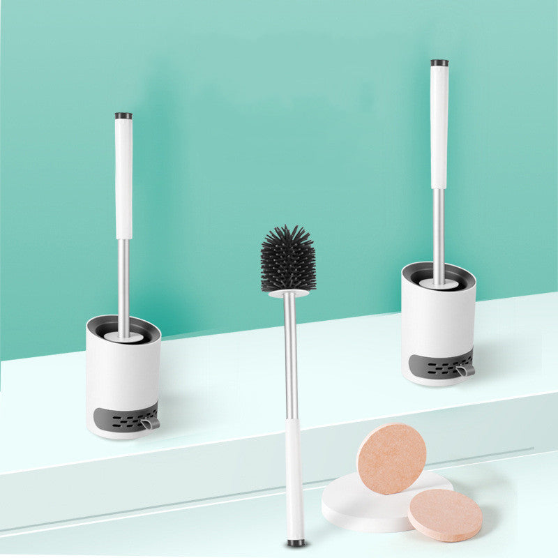 No Dead Ends Toilet Brush Diatom Mud Long Handle Soft Hair Brush Set