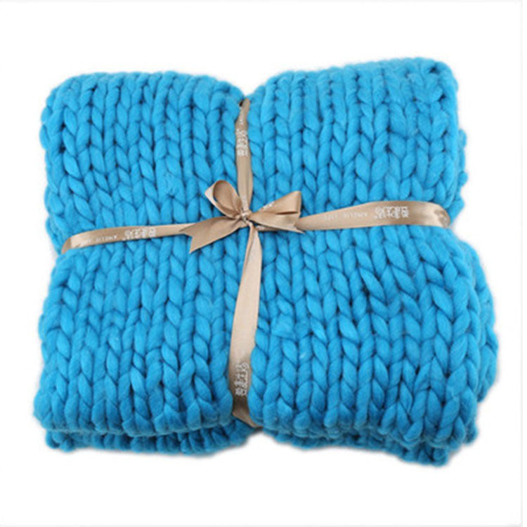 ﻿Coarse Wool Cover Wool Hand-woven Iceland Acrylic Blanket