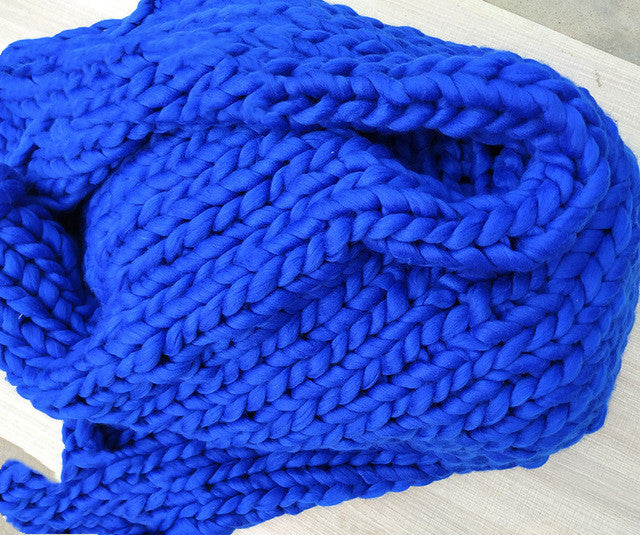 ﻿Coarse Wool Cover Wool Hand-woven Iceland Acrylic Blanket