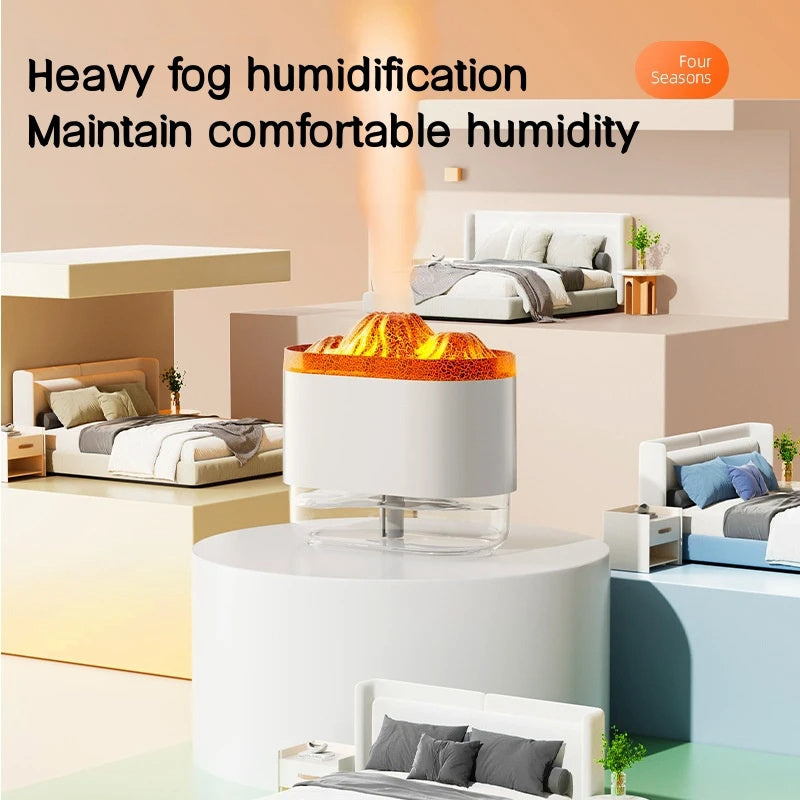 USB Volcano Air Humidifier 300ML Ultrasonic Mist Maker