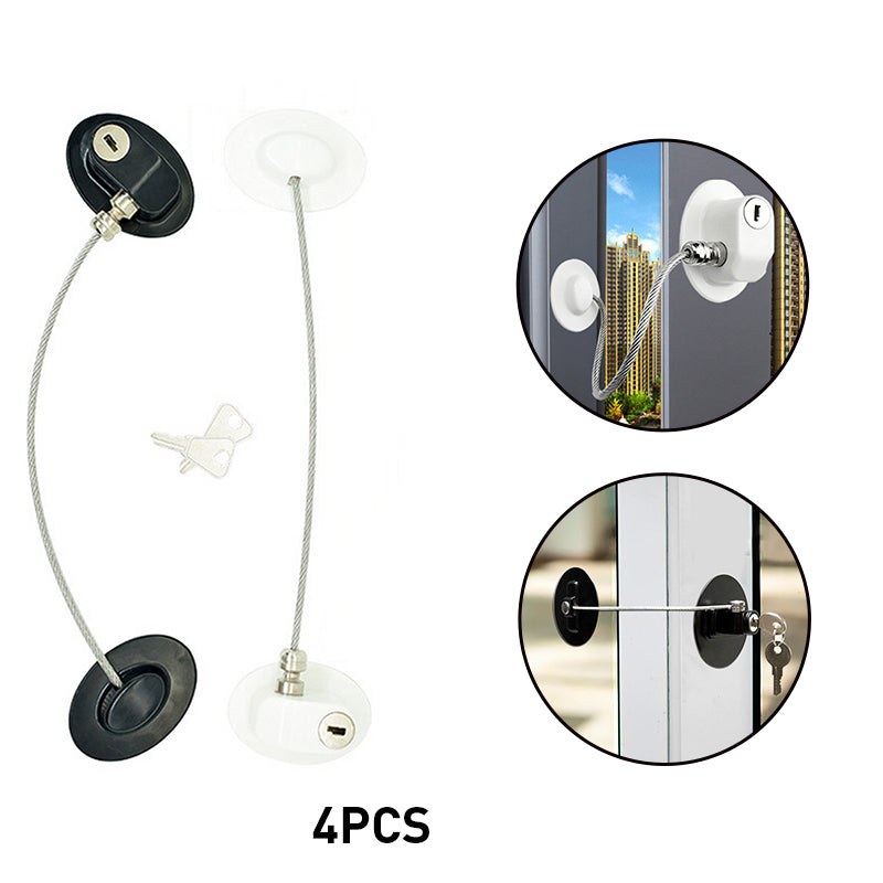 Window Security Chain Lock Window Cable Lock Restrictor
