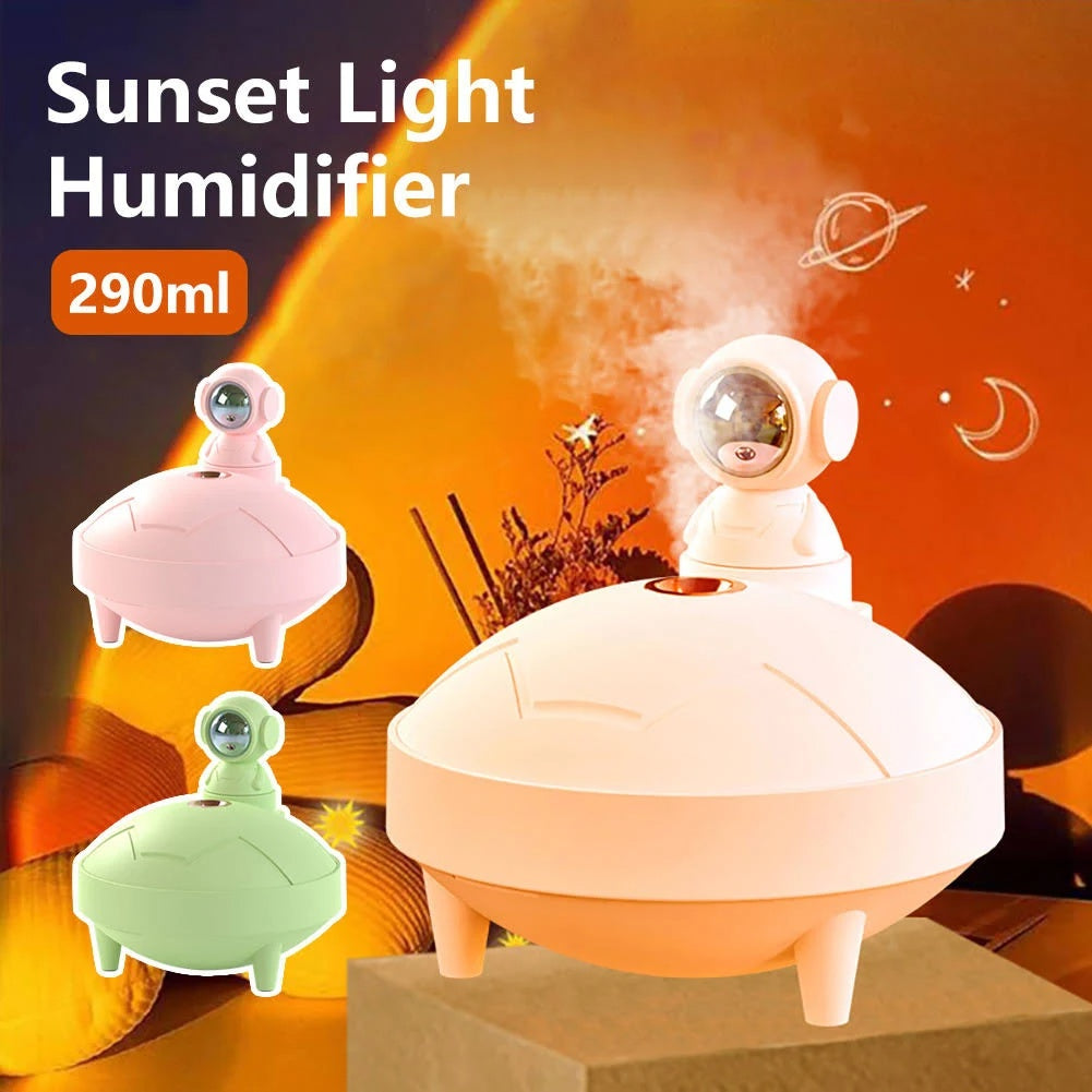 Astronaut Sunset Lamp Humidifier 2 Spraying Mode