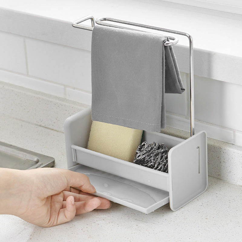 Steel Rag Kitchen Stainless Steel Rag Rack Sponge Rag Ventilating And Draining ...