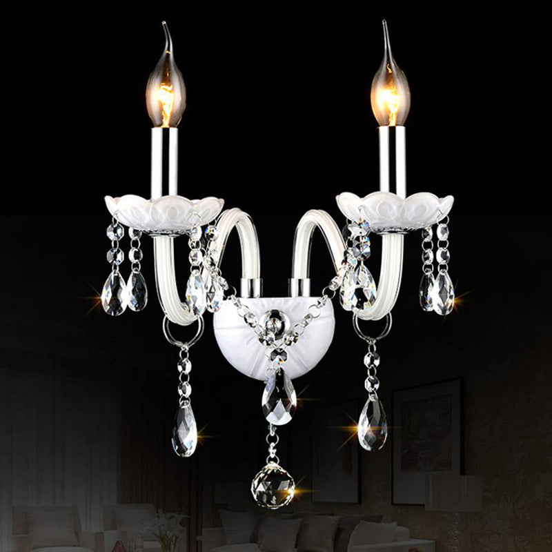 European Crystal Wall Lamp Living Room Dining Room French Style