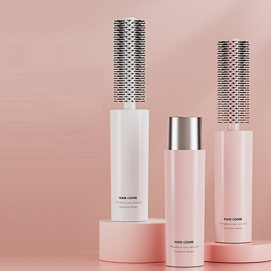 Portable Hair Curling Comb Inner Buckle Cylinder Rolling Comb