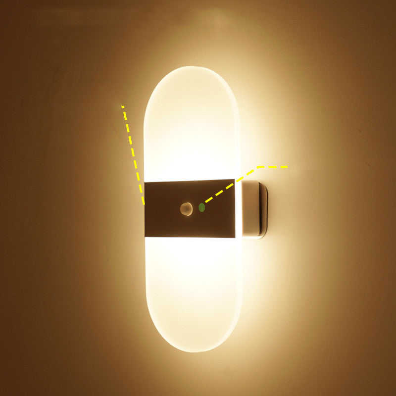 Magnetic Rechargeable Wall Lamp Simple Bedroom Bedside Lamp