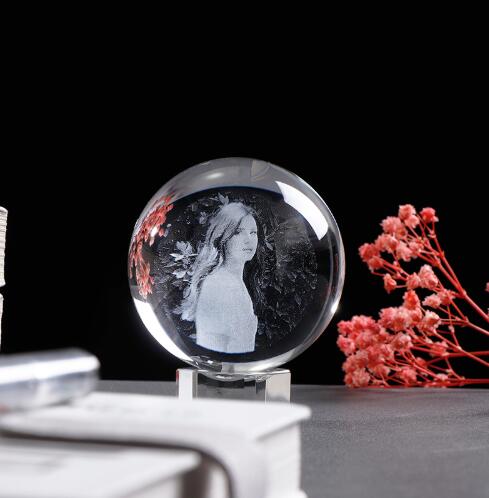 Glass Photo Ball Personalized Crystal Sphere Lase Engraving