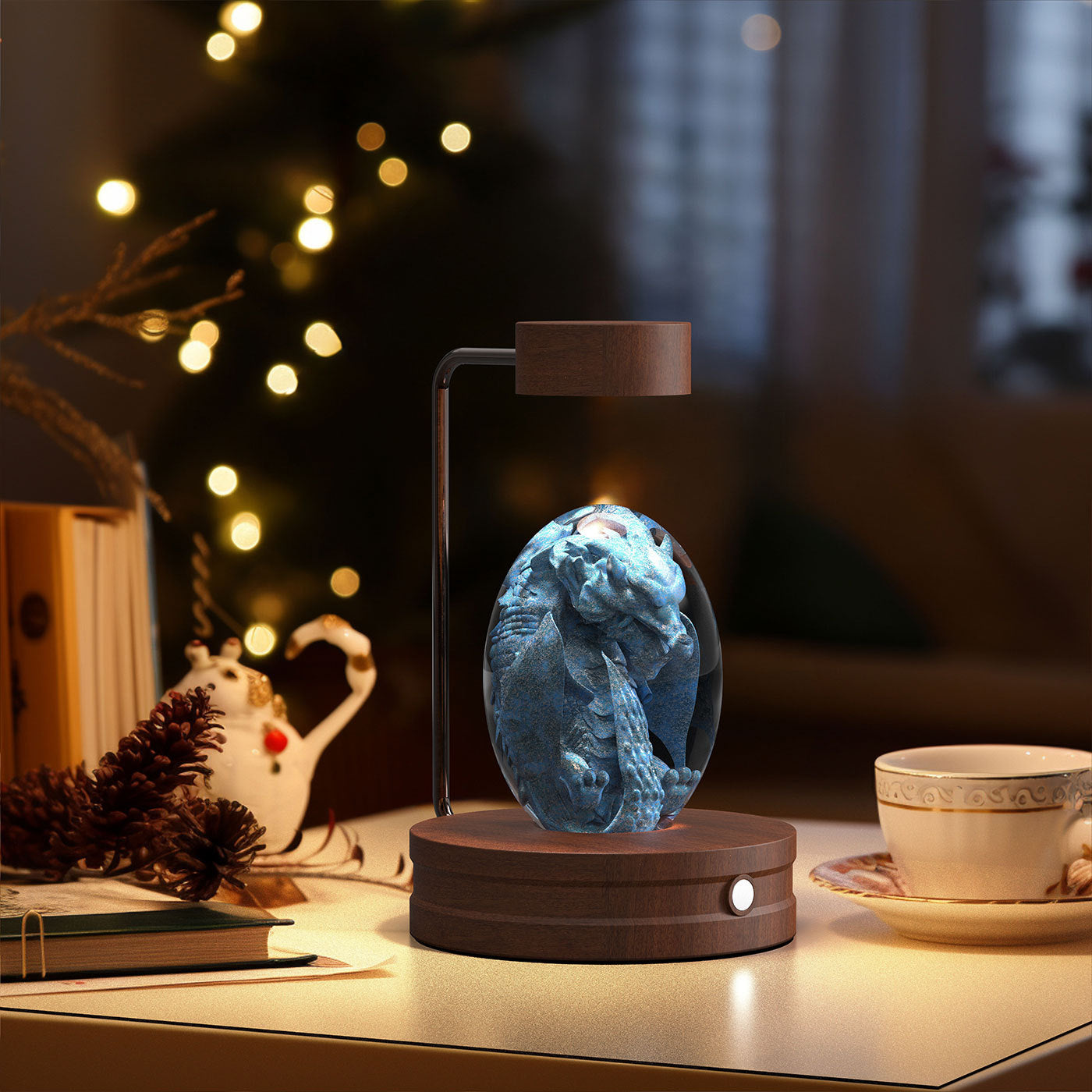 Crystal Ball Cosmic Dinosaur Indoor Night Light Lamp