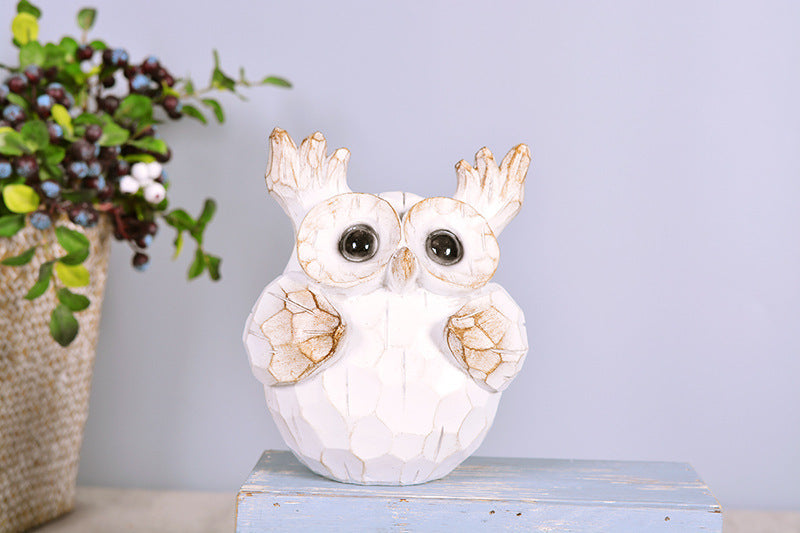 Owl Auspicious Animal Home Decoration Resin Crafts Home Decoration