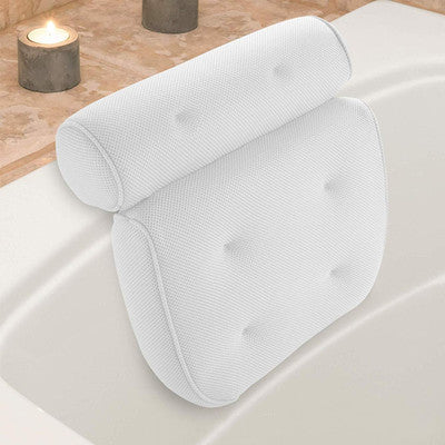 6 suction cups bath pillow 3D net bathtub pillow